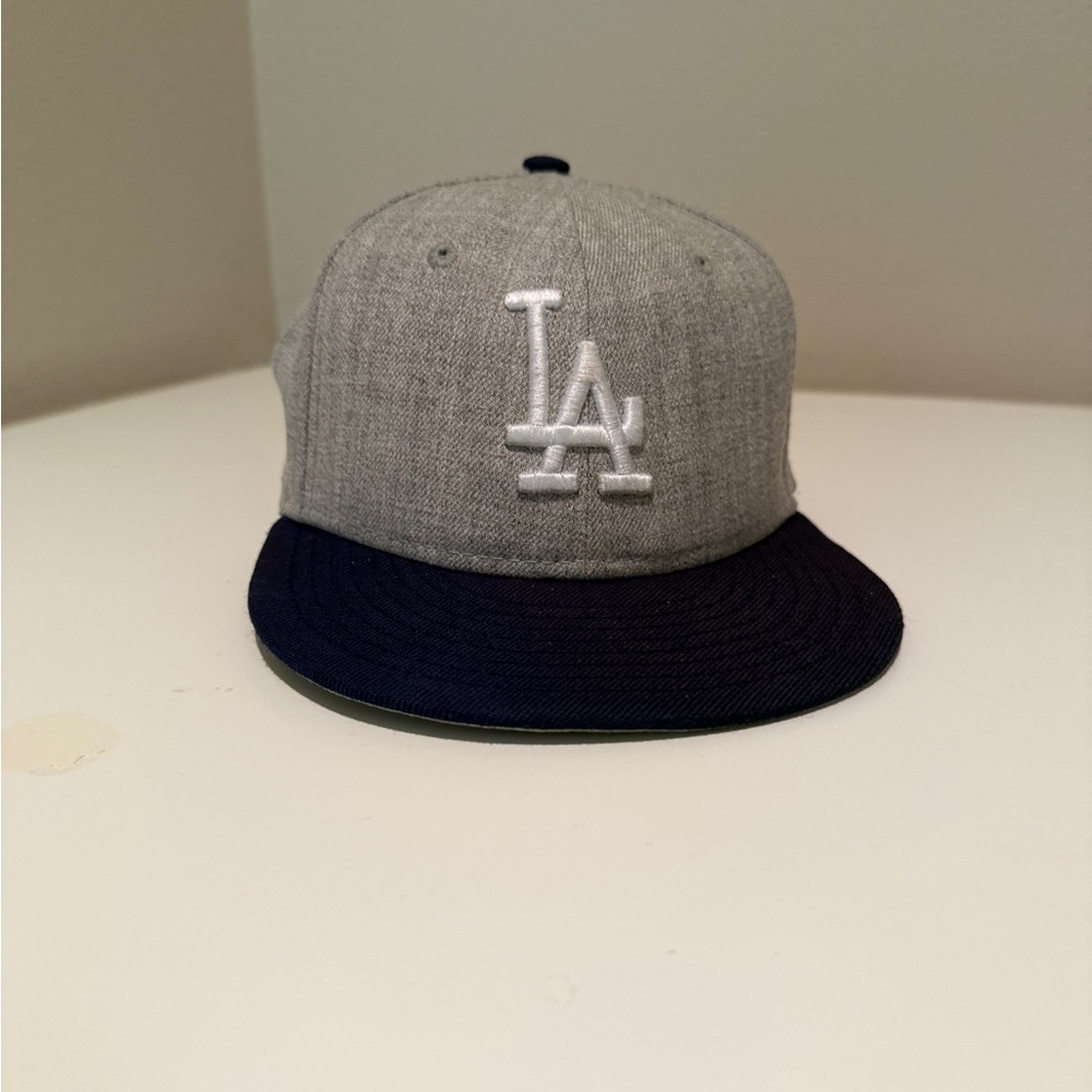 New Era Kids Grey and Navy LA Snapback Hat